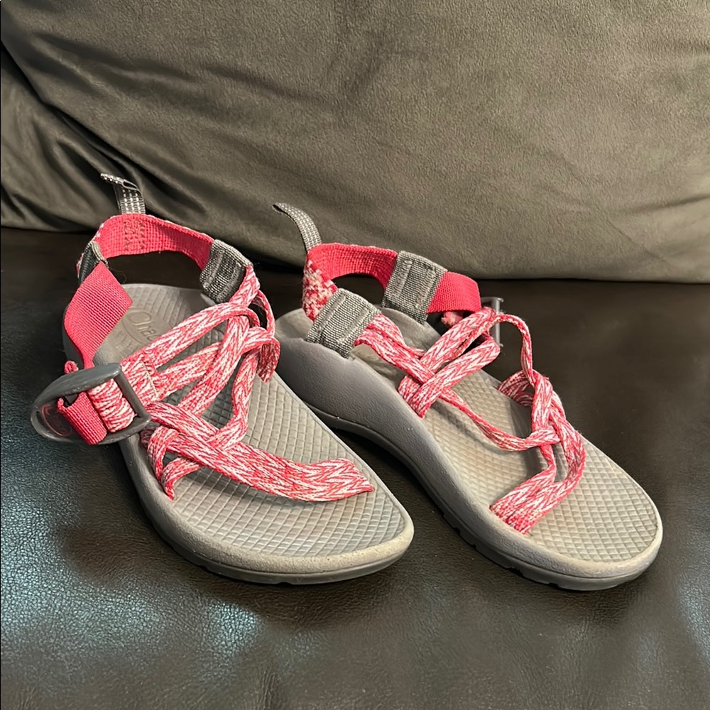 Chaco Sandals with Pink and Gray Soles